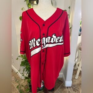 Vintage Authentic 1990’s Megadeth Red Baseball Men’s Jersey XL